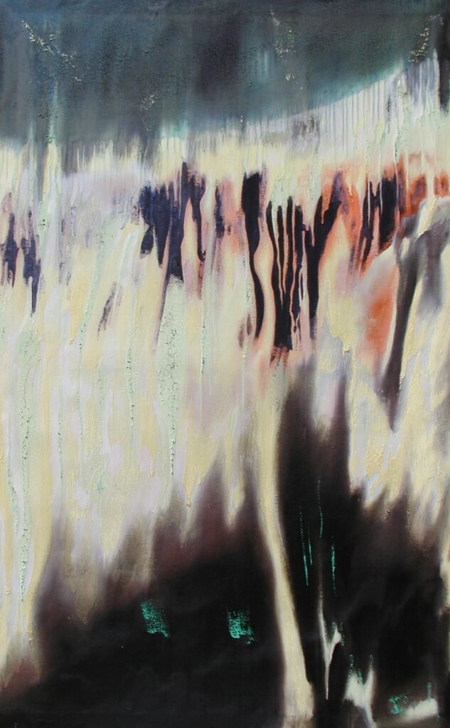 Opera pittorica Spiriti d'acqua, olio su tela, 100x160 cm, 2008